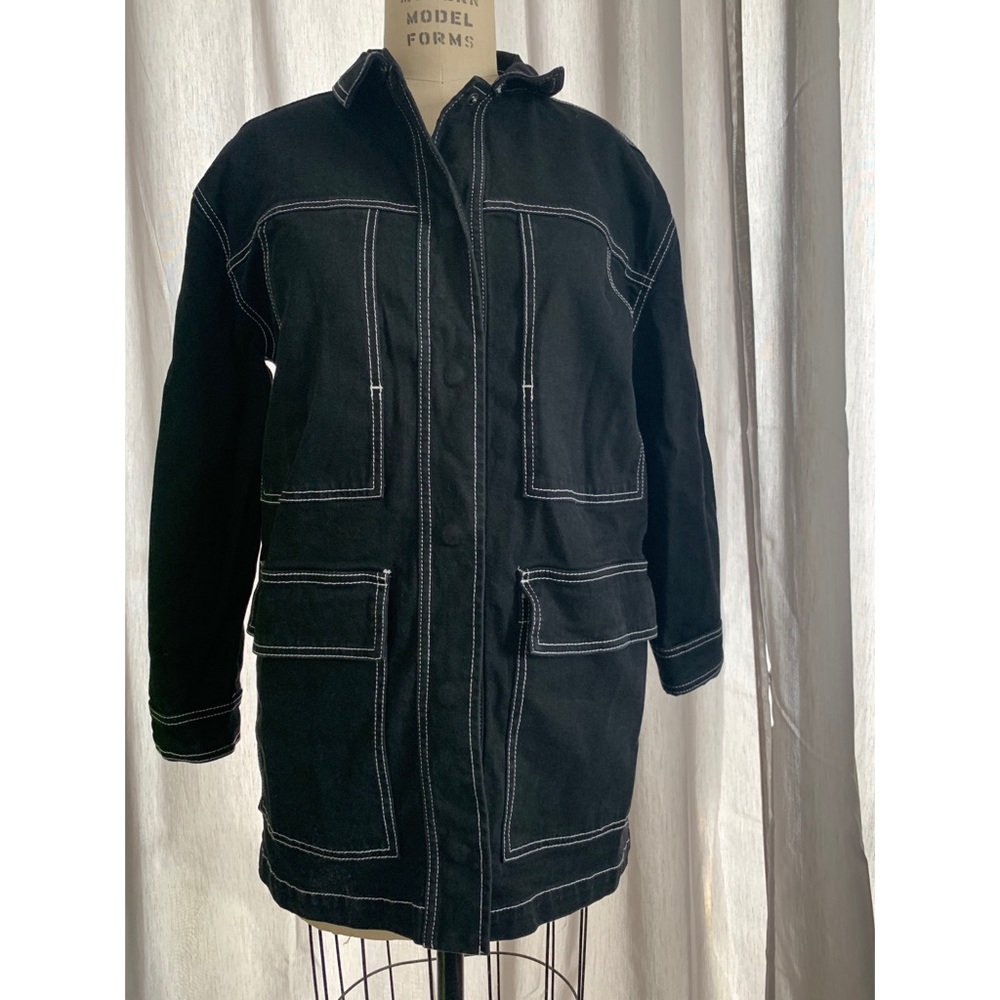 BLACK OVERSIZED DENIM JACKET